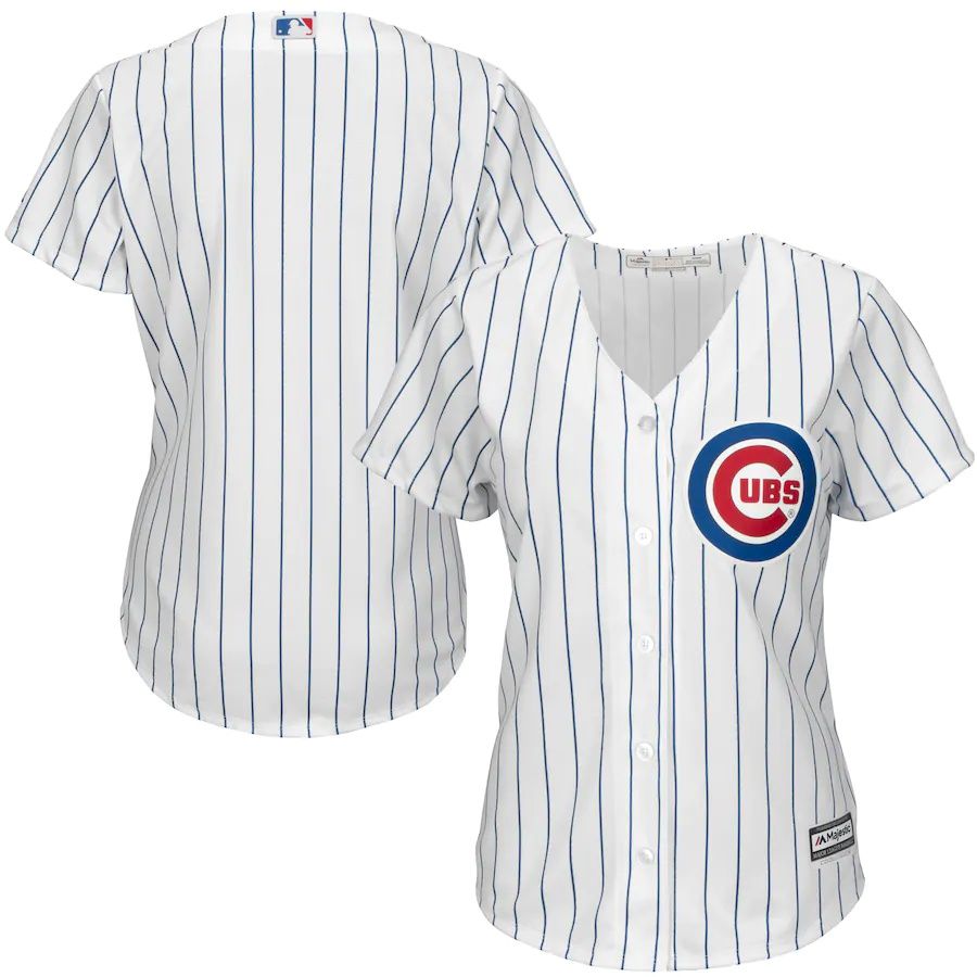 Womens Chicago Cubs Majestic White Home Cool Base MLB Jerseys->women mlb jersey->Women Jersey